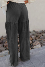 Load image into Gallery viewer, Black Mineral Wide Leg Drawstring Pants
