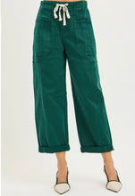 Load image into Gallery viewer, Forrest High Rise Cropped Barrel Cargo Pocket Jeans
