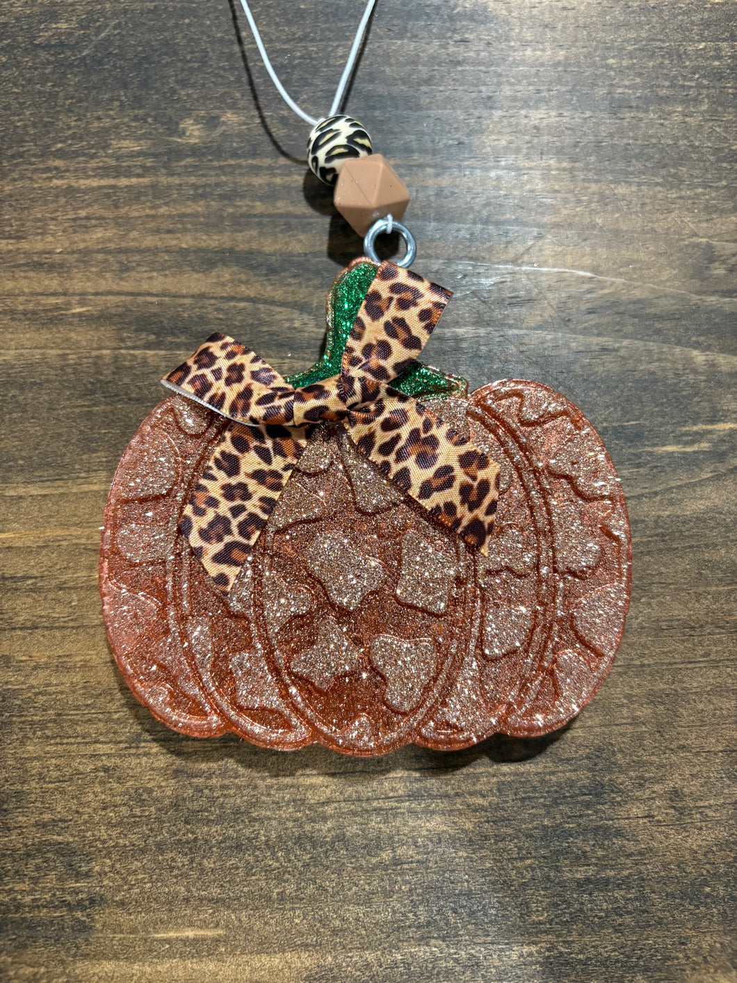 Sparkly Pumpkin w/ Leopard Freshie