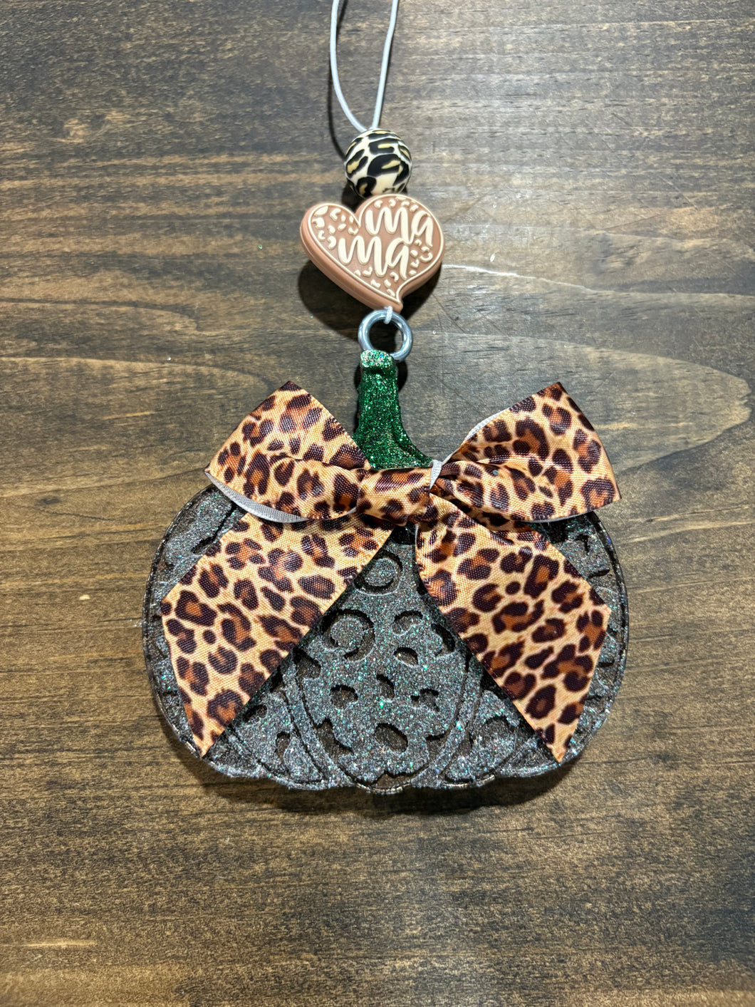 Black Sparkly Pumpkin w/ Mama Charm