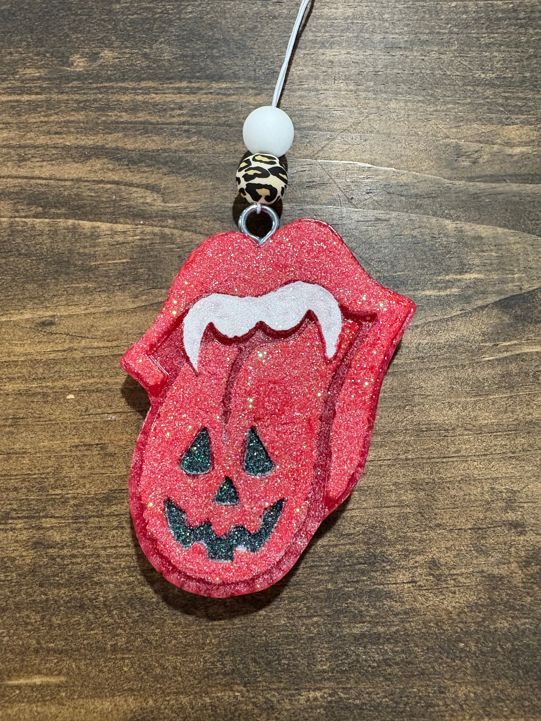 Red Jack-O-Lantern Vampire Tongue Freshie
