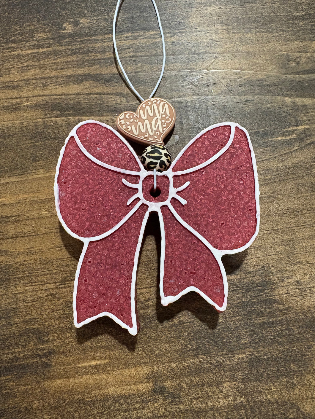 Red Bow w/ Mama Charm Freshie