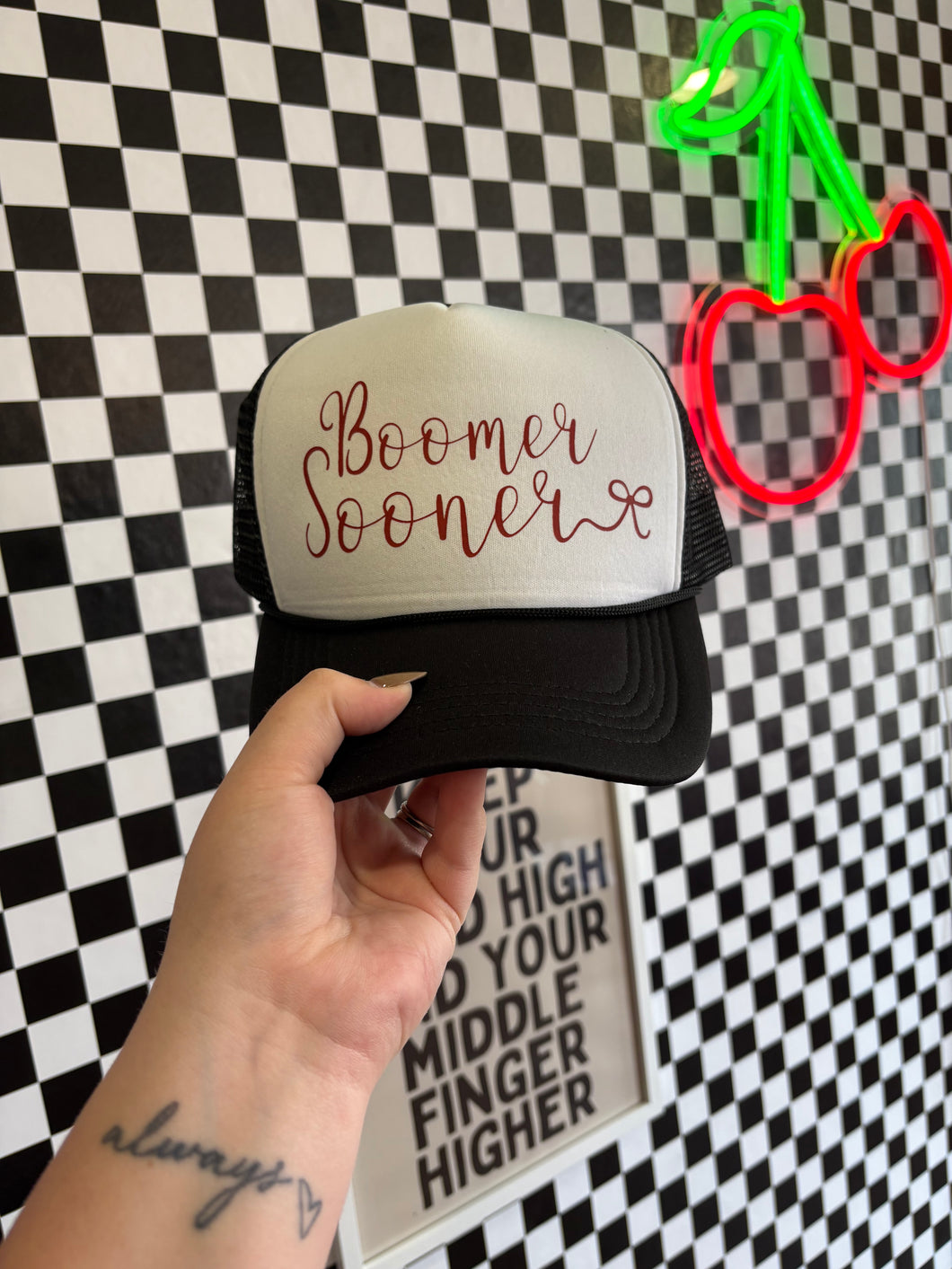 Boomer Sooner Bow Trucker Hat