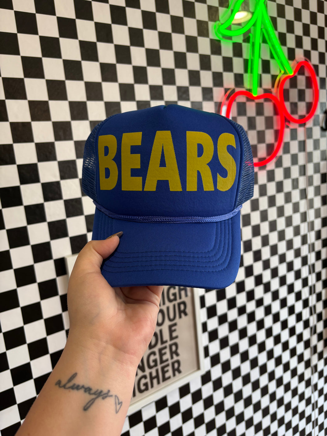Blue + Gold Bears Trucker Hat