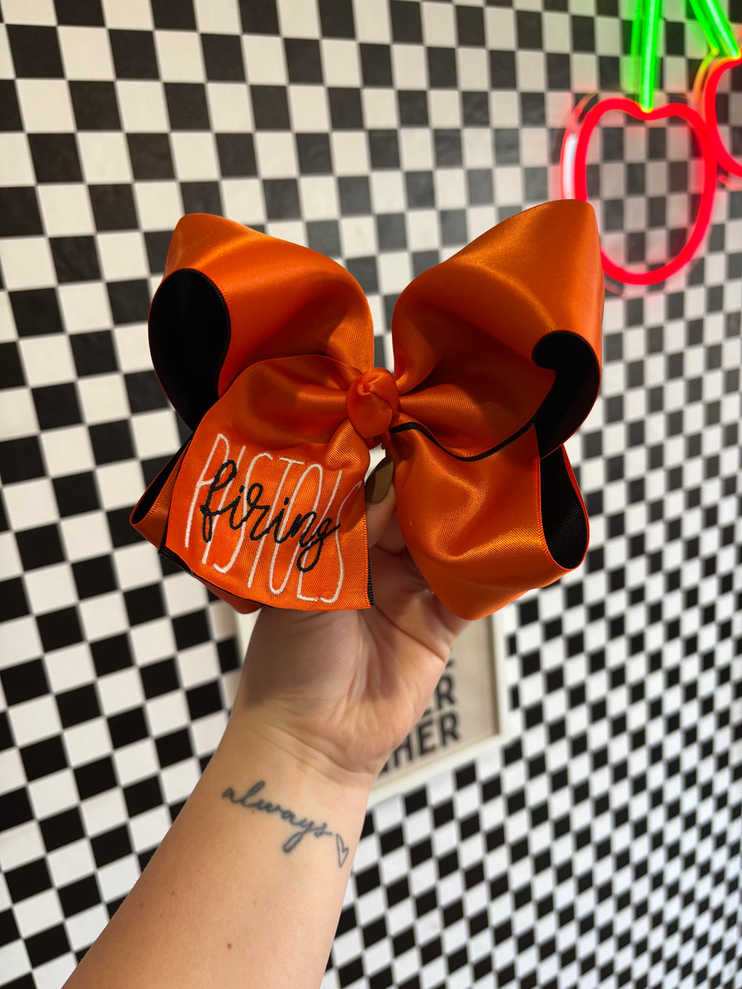Medium Orange Game Day Bow