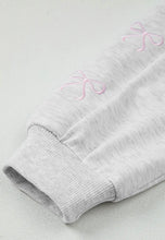 Load image into Gallery viewer, BOW EMBROIDERED PULLOVER AND SHORT SET
