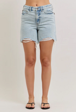 Load image into Gallery viewer, HIGH WAISTED RIGID MAGIC DAD SHORTS W/ CELL POCKET
