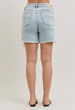 Load image into Gallery viewer, HIGH WAISTED RIGID MAGIC DAD SHORTS W/ CELL POCKET
