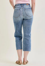 Load image into Gallery viewer, JUDY BLUE HIGH WAISTED DISTRESSED WIDE LEG CROPPED PANTS
