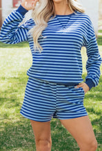 Load image into Gallery viewer, Blue Belle Striped Outfit
