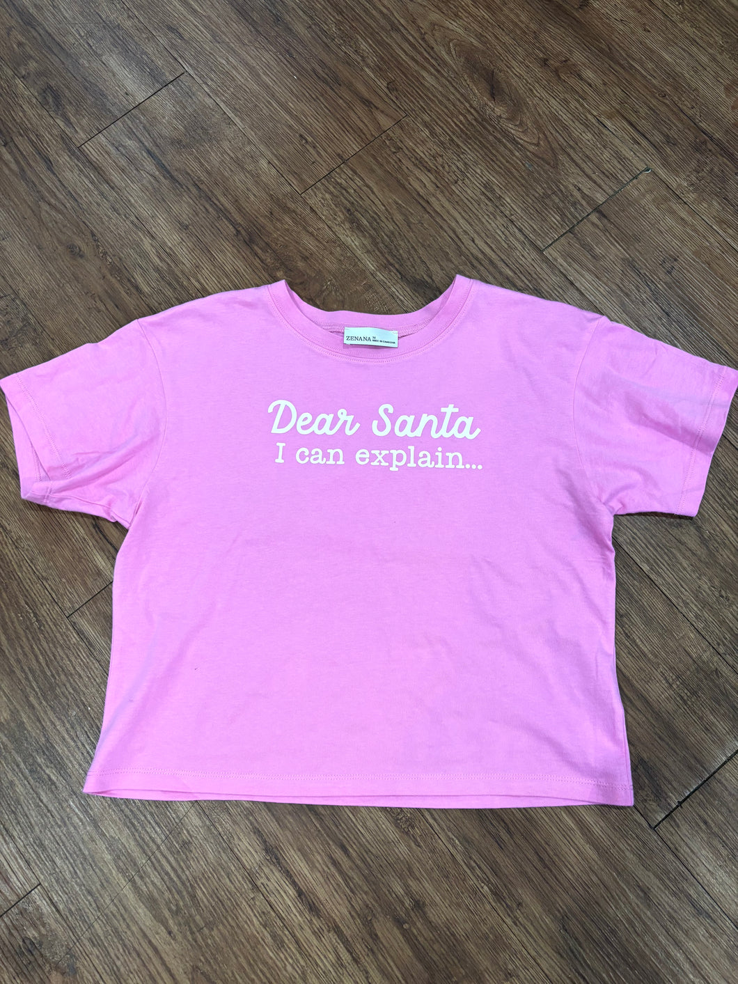 Pink Dear Santa Crop