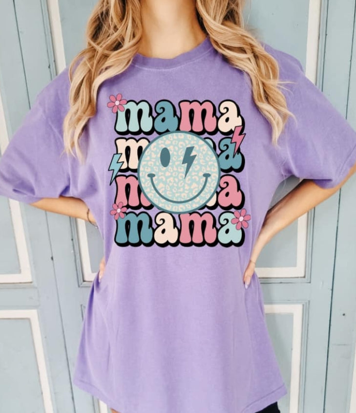 LEOPARD SMILEY MAMA X 4 DTF PRINT