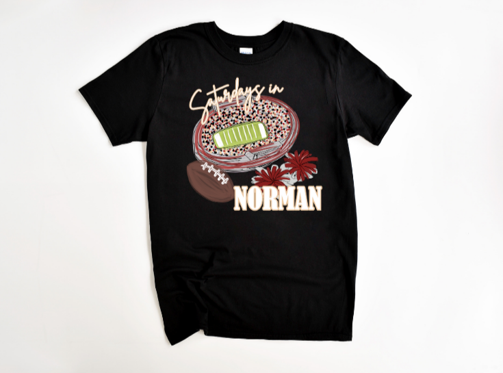 Saturdays in Norman football tee