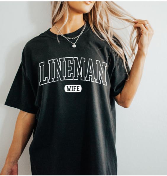 LINEMAN WIFE DTF PRINT