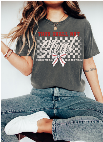 THOU SHALL NOT STEAL DTF PRINT (WHITE)