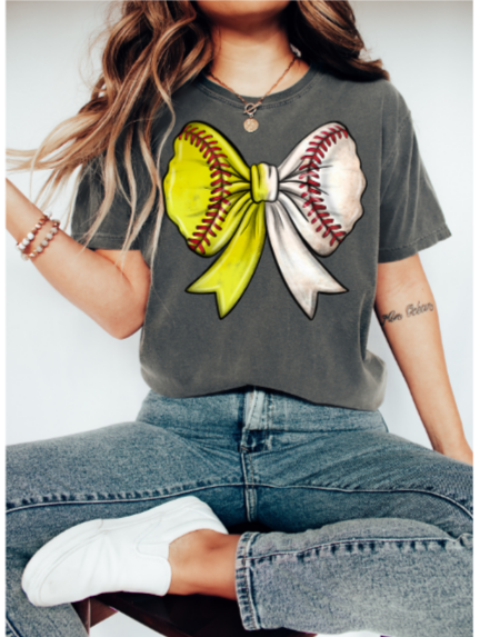 SOFTBALL/BASEBALL BOW DTF PRINT
