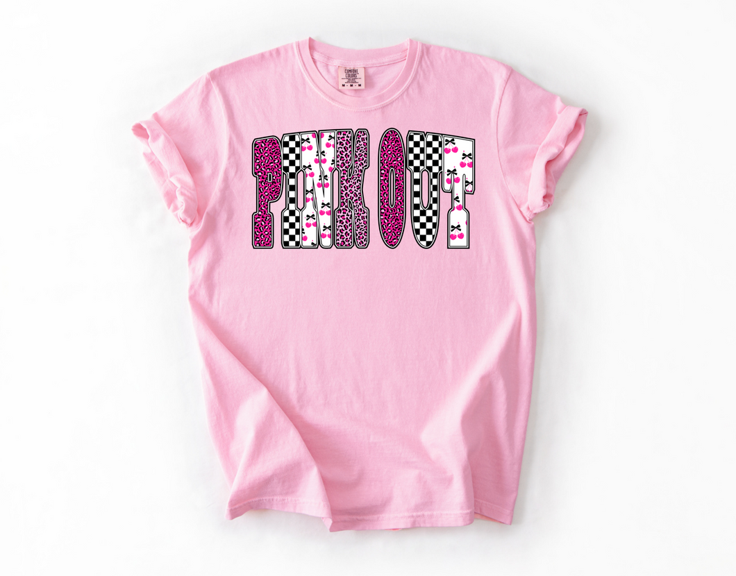 CHERRIES AND CHECKERS PINK OUT