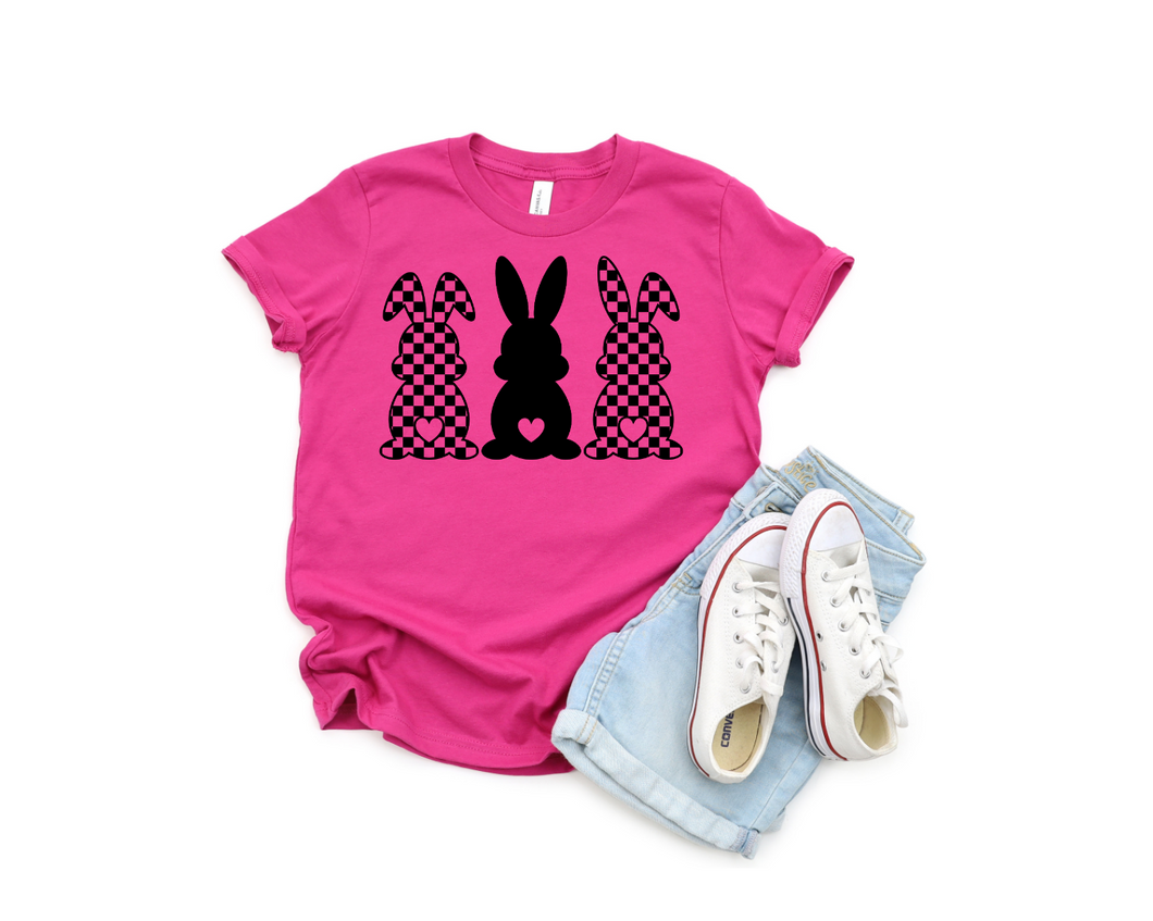 CHECKERED BUNNIES DTF PRINT