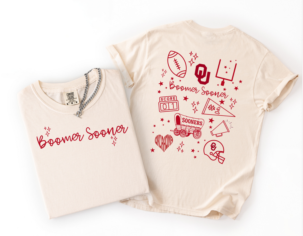 Boomer Sooner collage tee