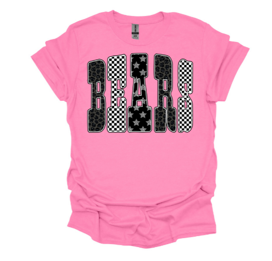 CHECKERED & STARS BEARS PINK