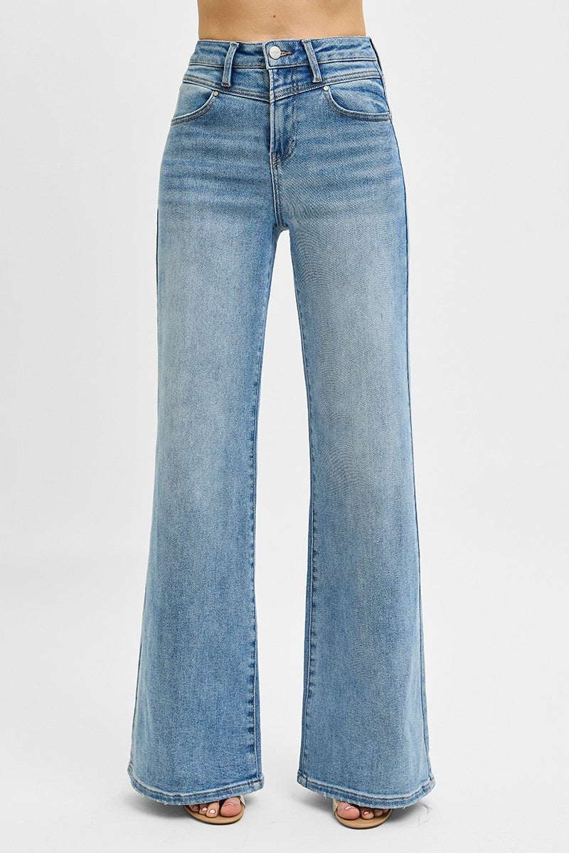High Rise Yoke Front Jeans