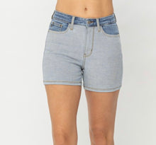 Load image into Gallery viewer, Judy Blue Color Block Shorts / Plus
