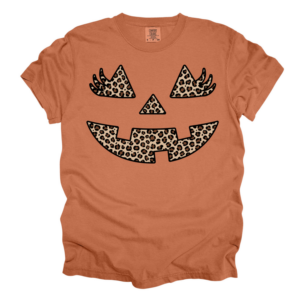 LEOPARD & LASHES PUMPKIN TEE