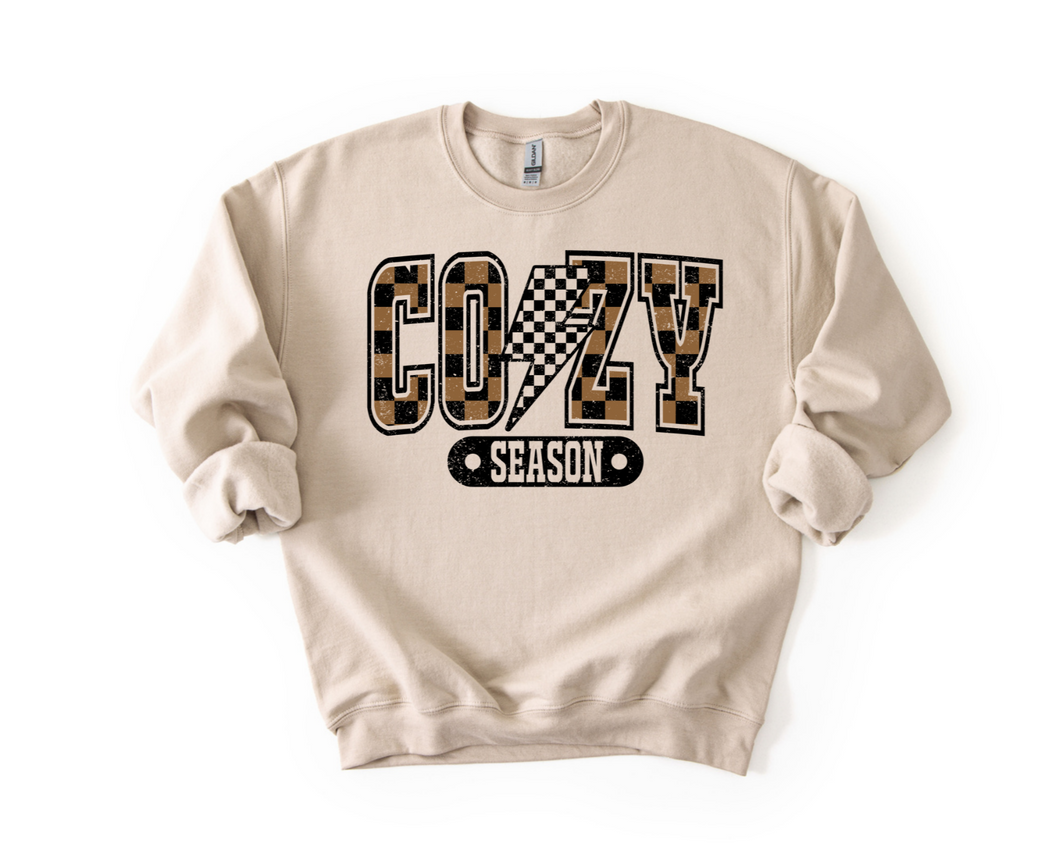 MOCHA & BLACK COZY SEASON CREWNECK