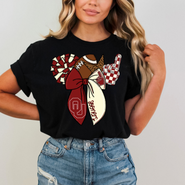 OKLAHOMA UNIVERSITY BOW TEE