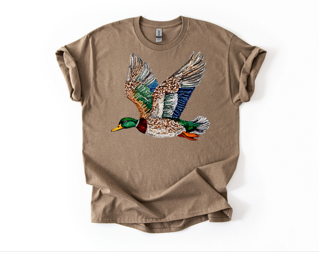rhinestone mallard tee